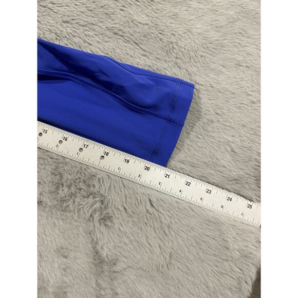 Lululemon Pants Womens Size 2 Blue High Rise Crop Pocket Leggings Fast Free Gym - Picture 13 of 14